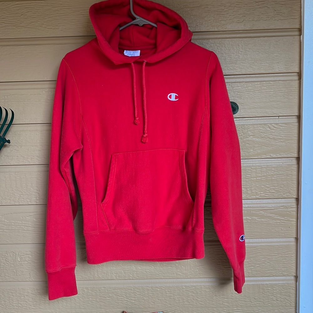 Mint Condition Champion Reverse Weave Hoodie, a roomy XS